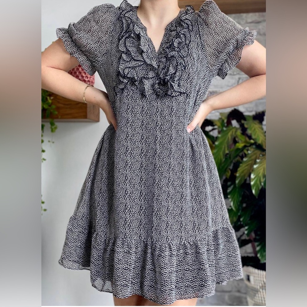 H&M Polka Dot White & Black Dress